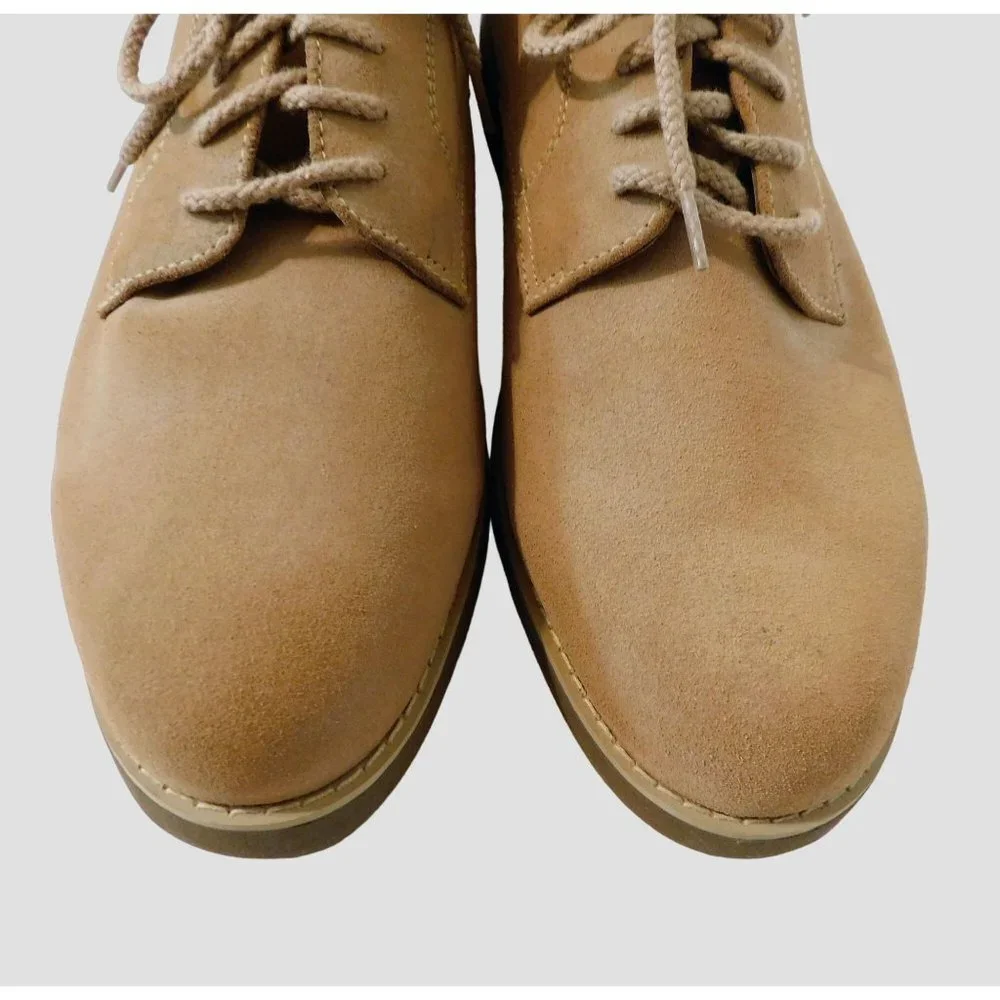 G H Bass Mens Shoes Suede Leather Oxford Ties Tan 10M